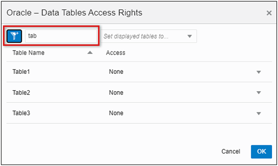 Filter Data Tables