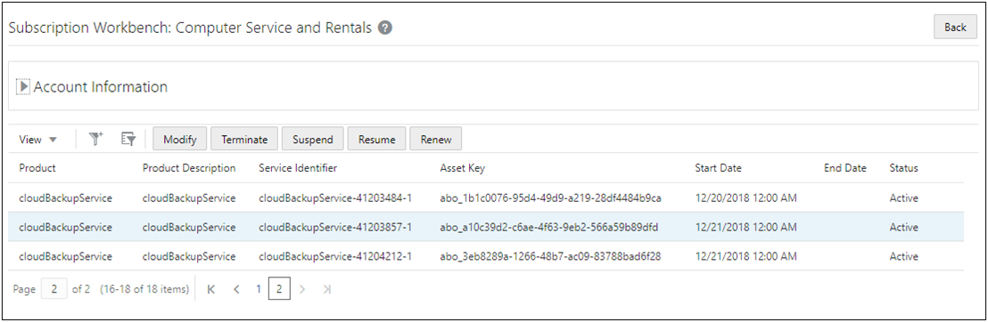 Access Subscription Worbench