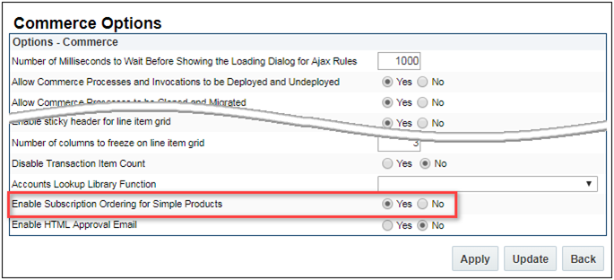 Commerce Options - Enable Subscription Ordering for Simple Products