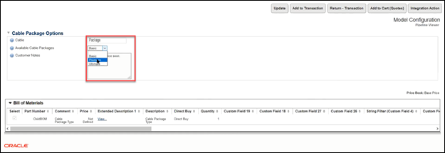 When parameters are added to an external URL, the Model Configuration page opens in the external application.