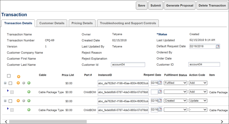 Modified asset added to Transaction