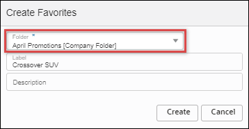 Share Favorite Using Company folder