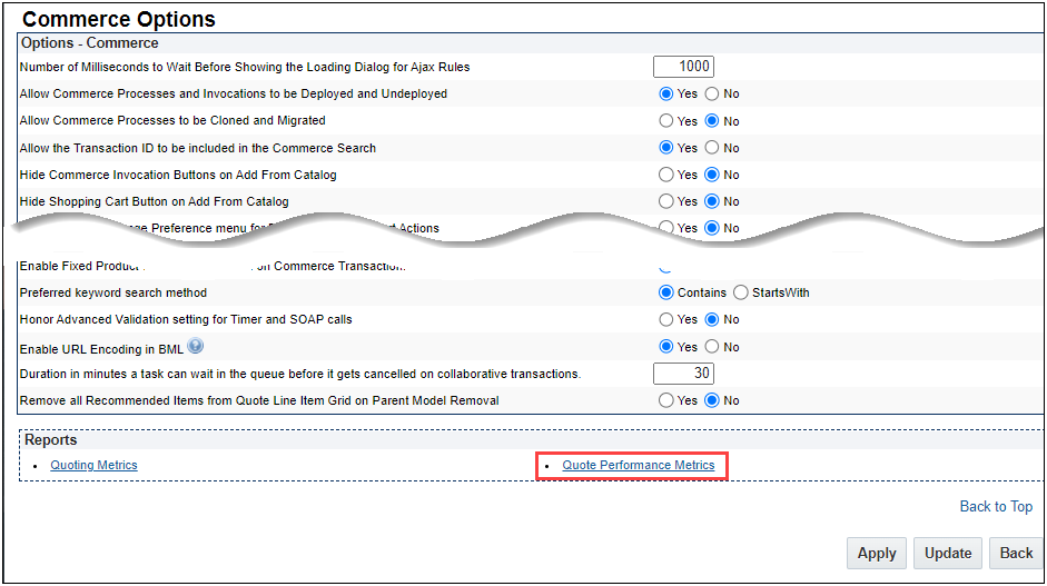 Quote Performance Metrics Link