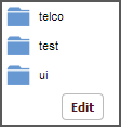  Edit at the bottom of the Folders list