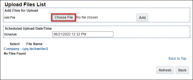 Upload - Choose File