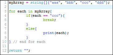 break example