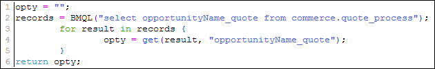  commerce.quote_process FROM statement example