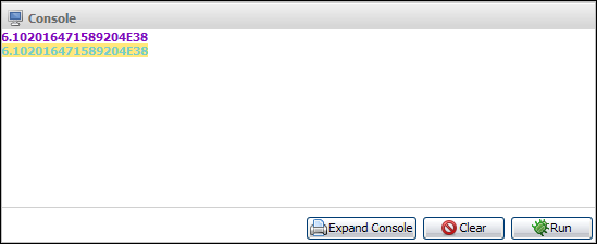 cosh output example
