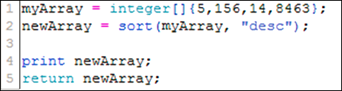 sort example