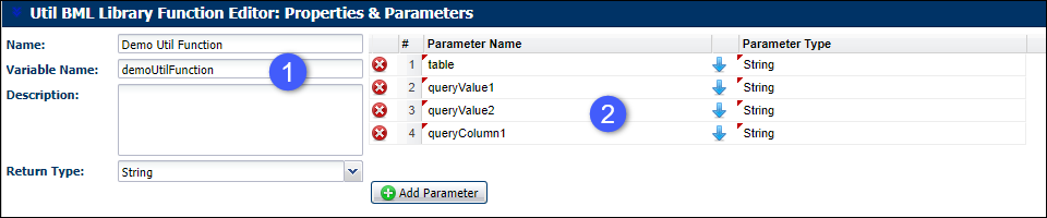 Steps to add parameters