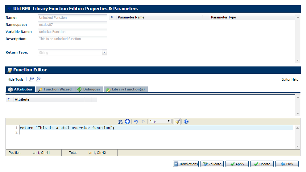 Update util function