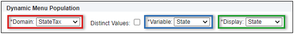 Dynamic Menu Population