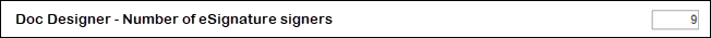 Doc Designer - Number of eSignatures