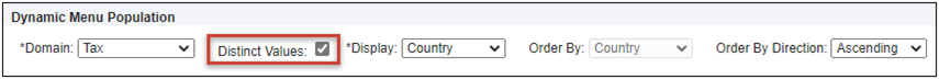 Dynamic Menu Population - Distinct Values