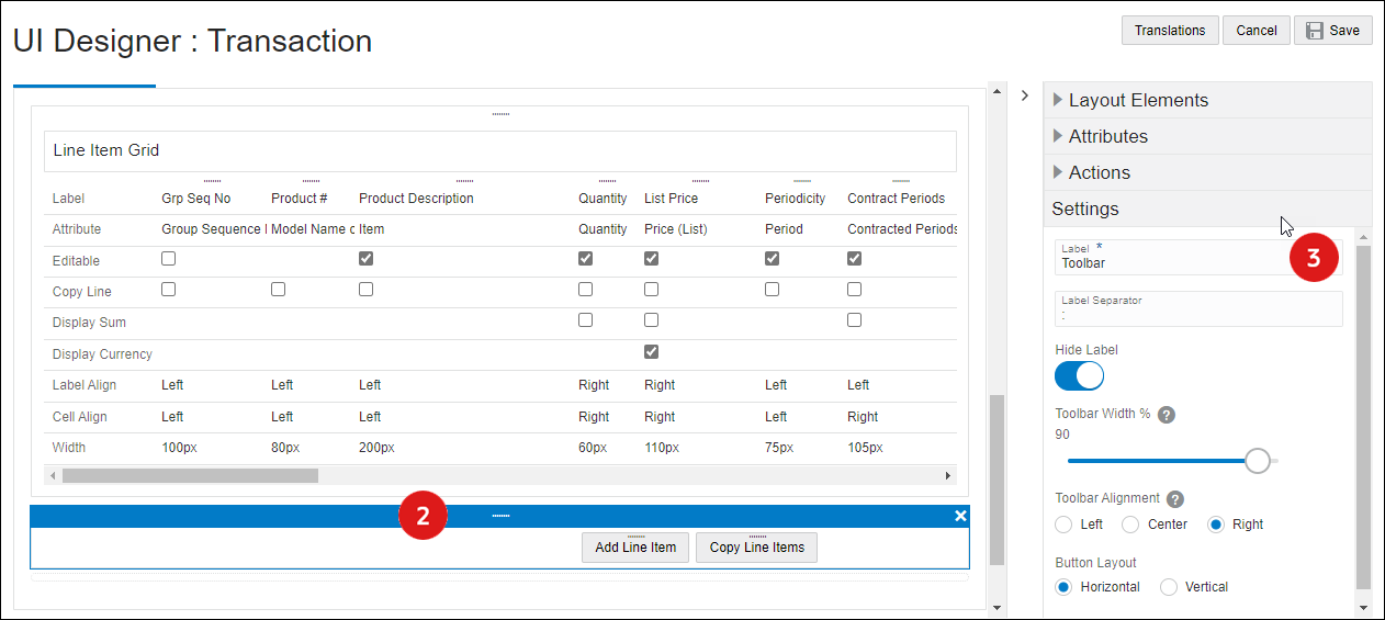 Legacy toolbar settings