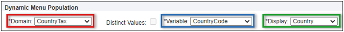 Dynamic Menu Population