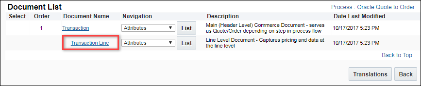 Document List page