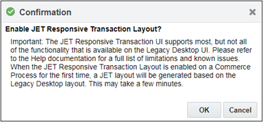 Enable JET confiirmation