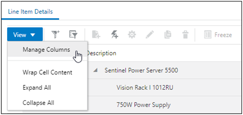 Manage Columns