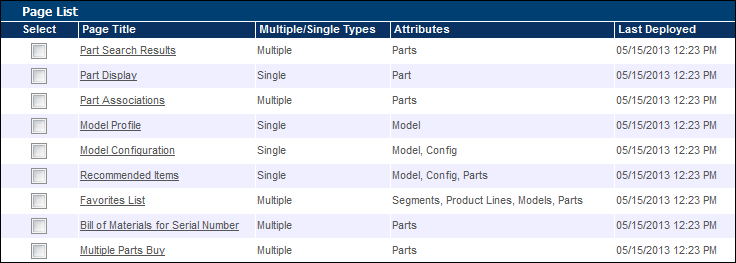 Catalog pages