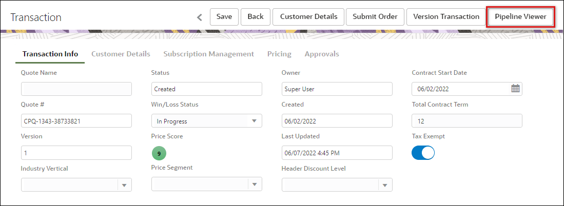 View Pipeline Viewer for Commerce