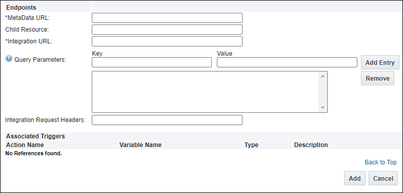 REST – Import  Integration Endpoints