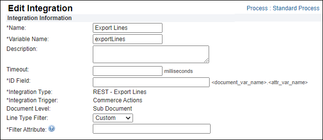 Add REST - Export Lines Integration