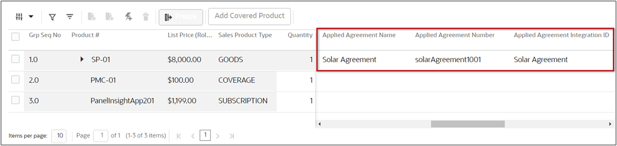 Sales Agreement Pricing