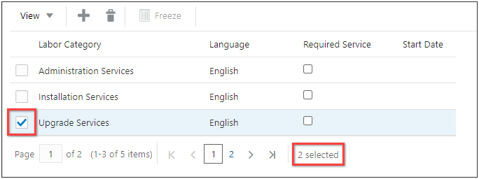 Transaction Array seclection checkboxes