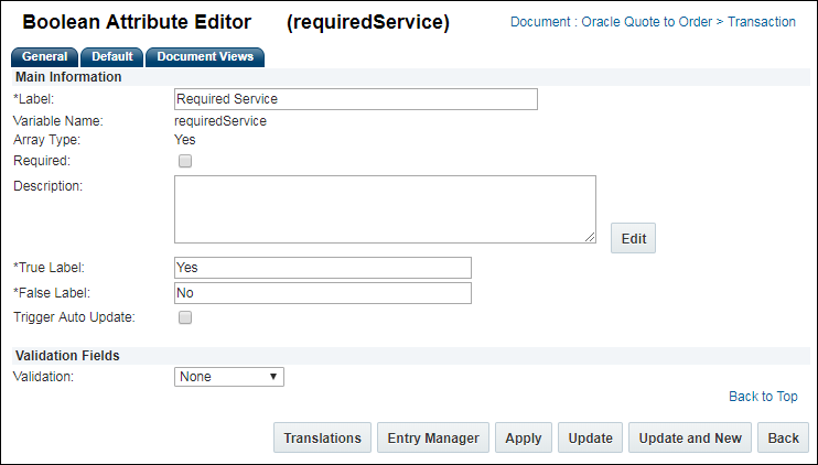 Bollean Attribute Editor