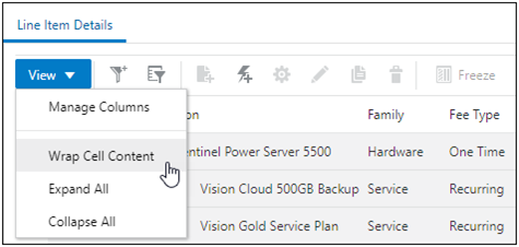 Wrap Text Option for Line Item Grid