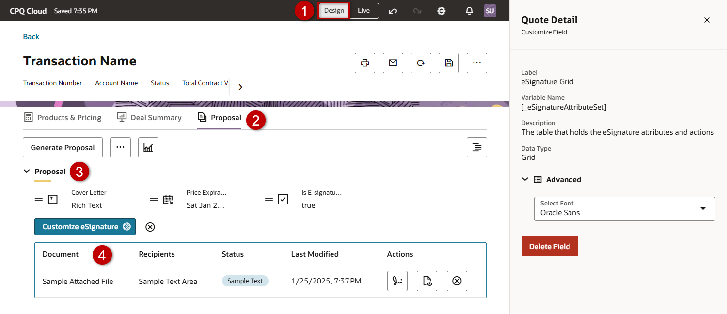 Customize eSignature