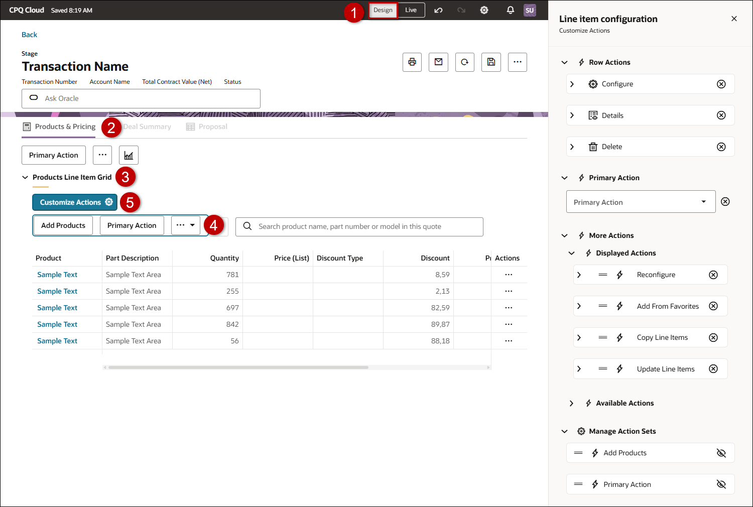 Customize LIG actions