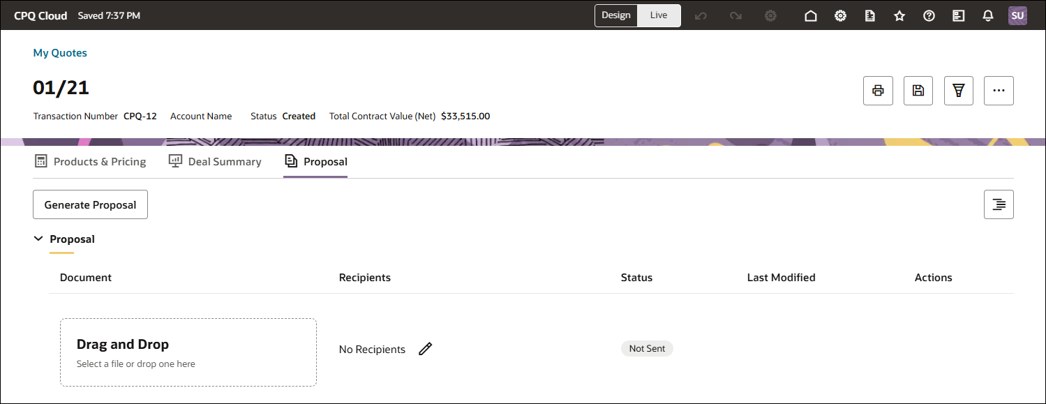 eSignature Grid Live View