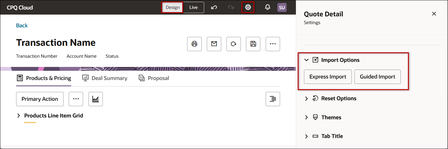 Redwood Import Options