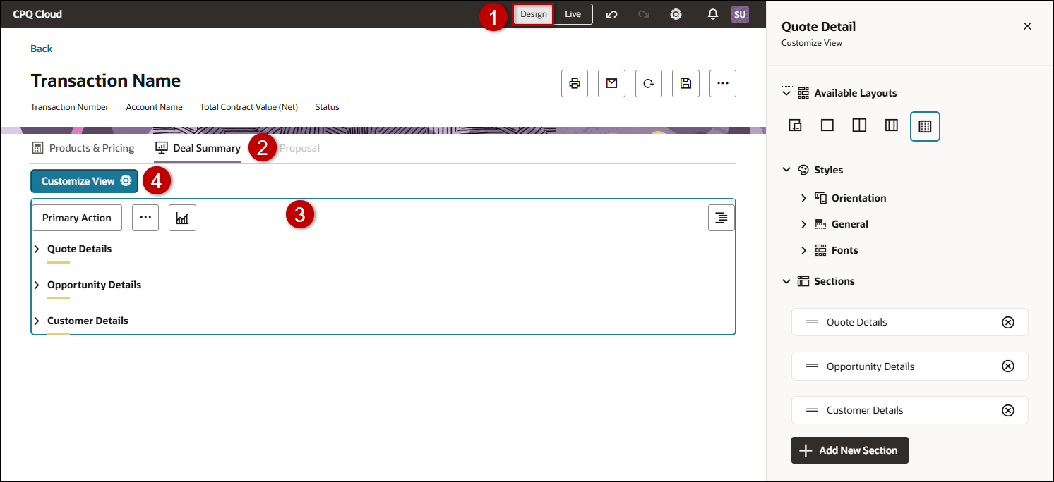 Access Customize View
