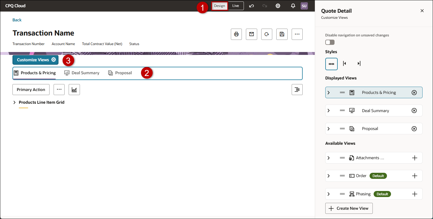 Access Customize Views