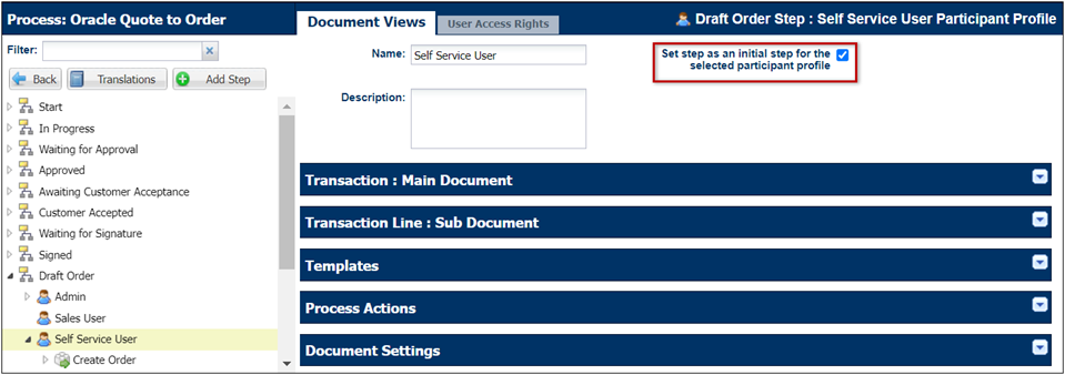 Set Intitial Step for Profile