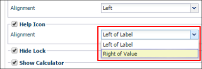 Select Help icon alignment