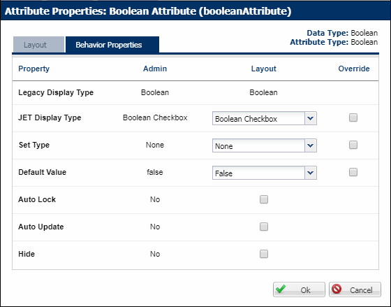 Boolean Attribute Properties