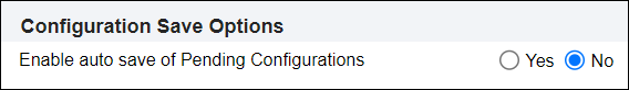 Configuration Save Options