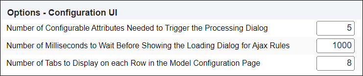 Configuration UI Options