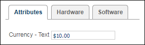 Currency attribute Legacy display