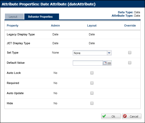 Date Attribute Properties