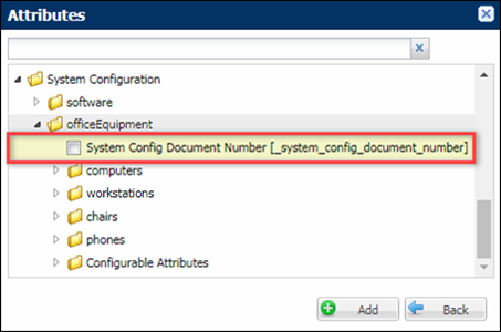 System Config Document Number Attribute