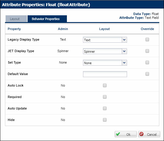 Float Attribute Properties