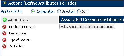  attributes with the red X next to them are the parts of the User Interface that will be hidden when "Would you like a dessert?" is false, or unchecked