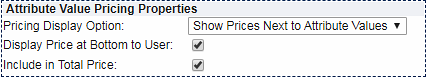 Attribute Value Pricing