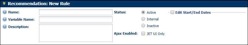 Configuration rule general information section