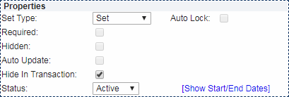 SSPL Attribute Editor Properties section